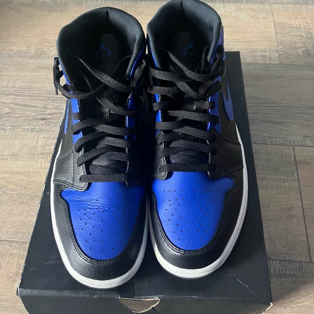 Size 12 - Air Jordan 1 Mid Black Hyper Royal